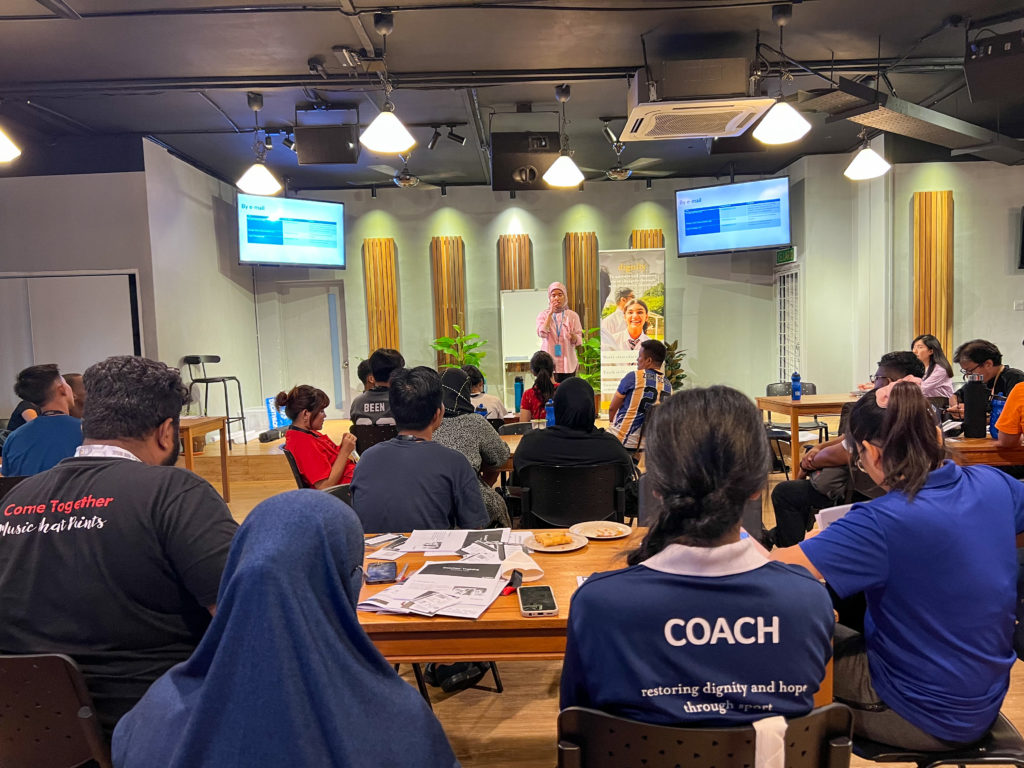 Training session by Coaches Across Continents in Malaysia for Dignity Foundation